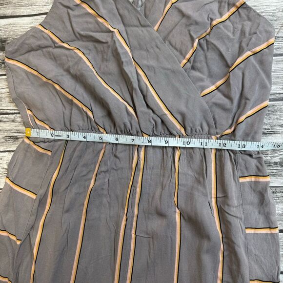 Xhilaration Women's Wide Leg Jumpsuit Romper M Med Medium Grey Gray Pink Orange - Picture 14 of 16